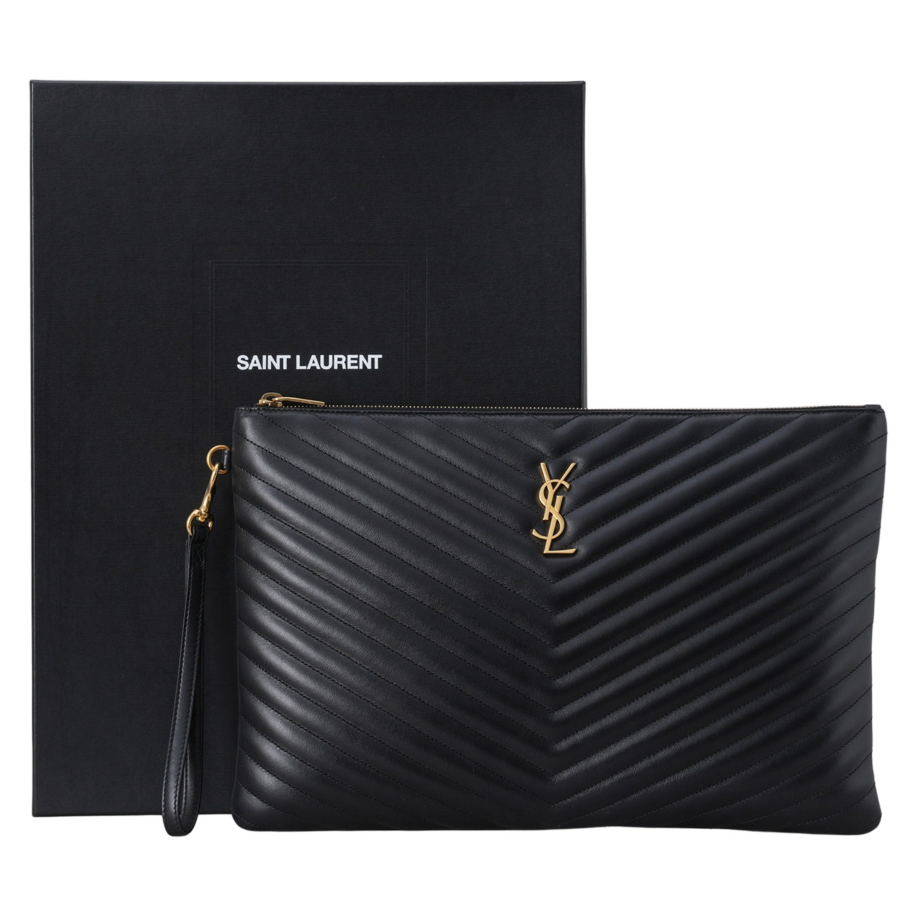 YVES SAINT LAURENT(USED)생로랑 440222 모노그램 마틀라세 클러치 라지